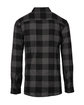 Burnside Men's Plaid Flannel Shirt charcoal/ black ModelBack