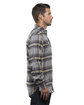 Burnside Men's Plaid Flannel Shirt light grey ModelSide