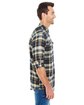Burnside Men's Plaid Flannel Shirt dark khaki ModelSide