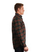 Burnside Men's Plaid Flannel Shirt grey/ red ModelSide