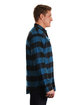 Burnside Men's Plaid Flannel Shirt blue/ black ModelSide