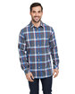 Burnside Woven Plaid Flannel With Biased Pocket  