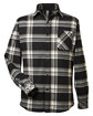 Burnside Woven Plaid Flannel With Biased Pocket black/ ecru OFFront