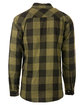 Burnside Men's Snap-Front Flannel Shirt army/ black ModelBack