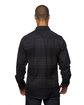 Burnside Men's Snap-Front Flannel Shirt black ModelBack