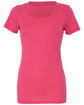 Bella + Canvas Ladies' Triblend Short-Sleeve T-Shirt berry triblend FlatFront