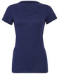 Bella + Canvas Ladies' Triblend Short-Sleeve T-Shirt NAVY TRIBLEND FlatFront