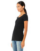 Bella + Canvas Ladies' Triblend Short-Sleeve T-Shirt blk hthr triblnd ModelQrt