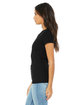 Bella + Canvas Ladies' Triblend Short-Sleeve T-Shirt SOLID BLK TRBLND ModelSide