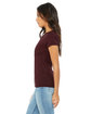 Bella + Canvas Ladies' Triblend Short-Sleeve T-Shirt maroon triblend ModelSide