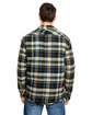 Burnside Adult Quilted Flannel Jacket khaki ModelBack