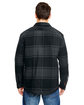 Burnside Adult Quilted Flannel Jacket black ModelBack