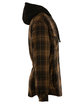 Burnside Men's Hooded Flannel Jacket brown/ black ModelSide