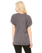 Bella + Canvas Ladies' Flowy Raglan T-Shirt dark gry heather ModelBack