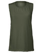 Bella + Canvas Ladies' Flowy Scoop Muscle Tank MILITARY GREEN FlatFront