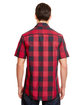 Burnside Men's Buffalo Plaid Woven Shirt red/ black ModelBack