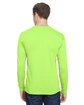 Bayside Unisex Union-Made Long-Sleeve Pocket Crew T-Shirt lime green ModelBack