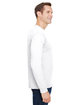 Bayside Unisex Union-Made Long-Sleeve Pocket Crew T-Shirt white ModelSide