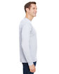Bayside Unisex Union-Made Long-Sleeve Pocket Crew T-Shirt ash ModelSide