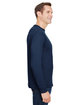 Bayside Unisex Union-Made Long-Sleeve Pocket Crew T-Shirt navy ModelSide