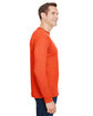 Bayside Unisex Union-Made Long-Sleeve Pocket Crew T-Shirt bright orange ModelSide