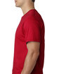 Bayside Adult Ring-Spun Jersey T-Shirt red ModelSide