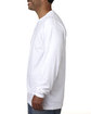 Bayside Adult Long-Sleeve T-Shirt white ModelSide