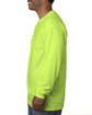 Bayside Adult Long-Sleeve T-Shirt LIME ModelSide