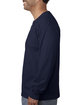 Bayside Adult Long-Sleeve T-Shirt LIGHT NAVY ModelSide