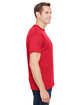 Bayside Unisex 4.5 oz., Polyester Performance T-Shirt red ModelSide