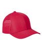 Big Accessories Performance Perforated Cap red OFFront