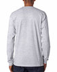 Bayside Adult Long Sleeve T-Shirt ash ModelBack