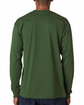 Bayside Adult 6.1 oz., 100% Cotton Long Sleeve T-Shirt FOREST GREEN ModelBack