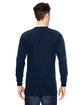 Bayside Adult 6.1 oz., 100% Cotton Long Sleeve T-Shirt navy ModelBack