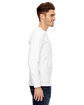 Bayside Adult 6.1 oz., 100% Cotton Long Sleeve T-Shirt white ModelSide