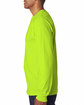 Bayside Adult 6.1 oz., 100% Cotton Long Sleeve T-Shirt lime green ModelSide