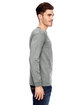Bayside Adult 6.1 oz., 100% Cotton Long Sleeve T-Shirt dark ash ModelSide