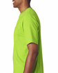 Bayside Adult 6.1 oz., 100% Cotton Pocket T-Shirt lime green ModelSide