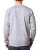 Bayside Adult 6.1 oz., 100% Cotton Long Sleeve Pocket T-Shirt ash ModelBack