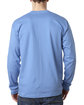 Bayside Adult 6.1 oz., 100% Cotton Long Sleeve Pocket T-Shirt CAROLINA BLUE ModelBack