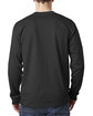 Bayside Adult 6.1 oz., 100% Cotton Long Sleeve Pocket T-Shirt black ModelBack