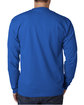 Bayside Adult 6.1 oz., 100% Cotton Long Sleeve Pocket T-Shirt royal blue ModelBack