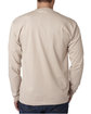 Bayside Adult 6.1 oz., 100% Cotton Long Sleeve Pocket T-Shirt SAND ModelBack