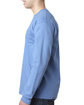 Bayside Adult 6.1 oz., 100% Cotton Long Sleeve Pocket T-Shirt CAROLINA BLUE ModelSide