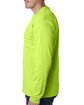 Bayside Adult 6.1 oz., 100% Cotton Long Sleeve Pocket T-Shirt LIME GREEN ModelSide