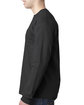Bayside Adult 6.1 oz., 100% Cotton Long Sleeve Pocket T-Shirt BLACK ModelSide