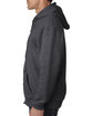 Bayside Adult Full-Zip Hooded Sweatshirt charcoal hthr ModelSide