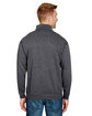 Bayside Unisex Quarter-Zip Pullover Sweatshirt charcoal heather ModelBack