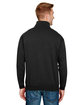 Bayside Unisex Quarter-Zip Pullover Sweatshirt black ModelBack