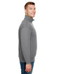 Bayside Unisex Quarter-Zip Pullover Sweatshirt charcoal ModelSide